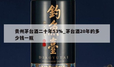 贵州茅台酒二十年53%_茅台酒20年的多少钱一瓶